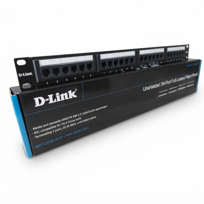 Dlink 24 Port Cat6 Utp Loaded Patch Panel