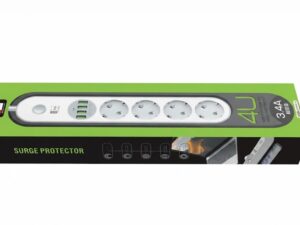 RALLONGE 4 TROUS 4 USB 3 METRES